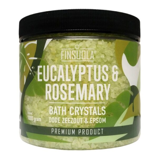 FinSuola badkristallen zeezout Eucalyptus-Rozemarijn 1KG - Afbeelding 1