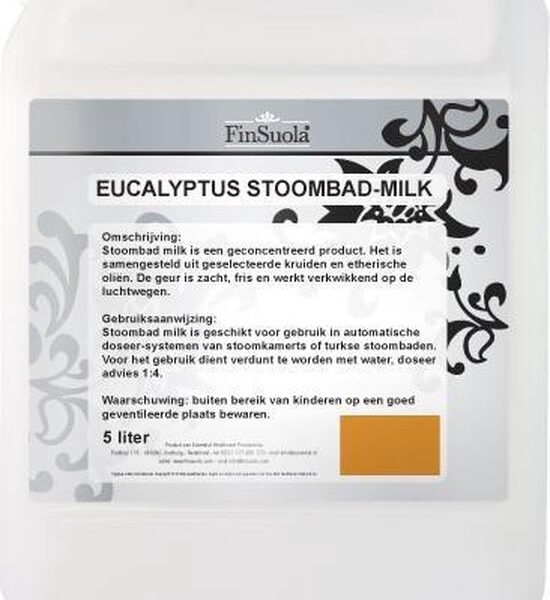 FinSuola Eucalyptus stoombad melk inhoud 5L