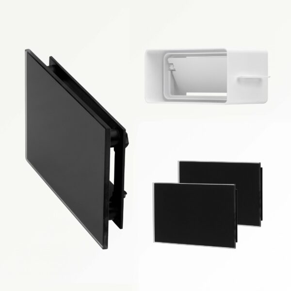Ventilatieroosters Black 2 stuks rechthoek Black - 150 X 90 MM -
