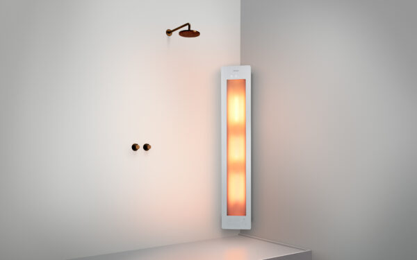 Sunshower Large One White - H 185 x B 33 x D 25 cm - Opbouw hoek