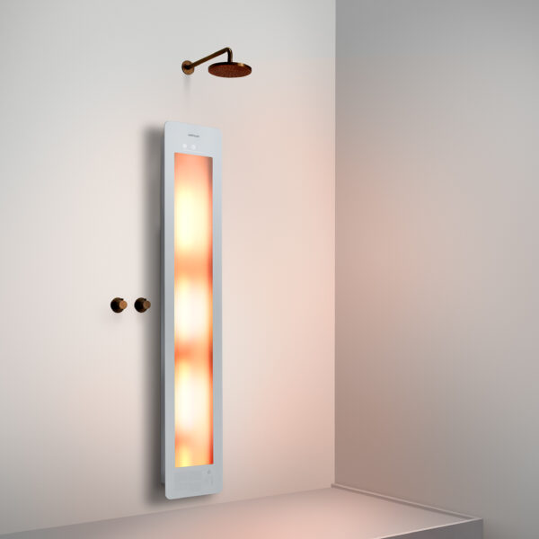 Sunshower Large One White - H 185 x B 33 x D 12 cm - Opbouw vlak
