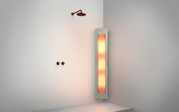 Sunshower Large One Sand White - H 185 x B 33 x D 25 cm - Opbouw hoek
