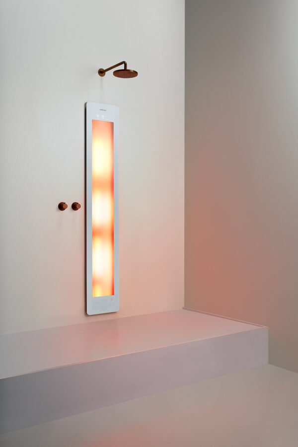 Sunshower Large Plus White - H 185 x B 33 x D 10 cm - Inbouw