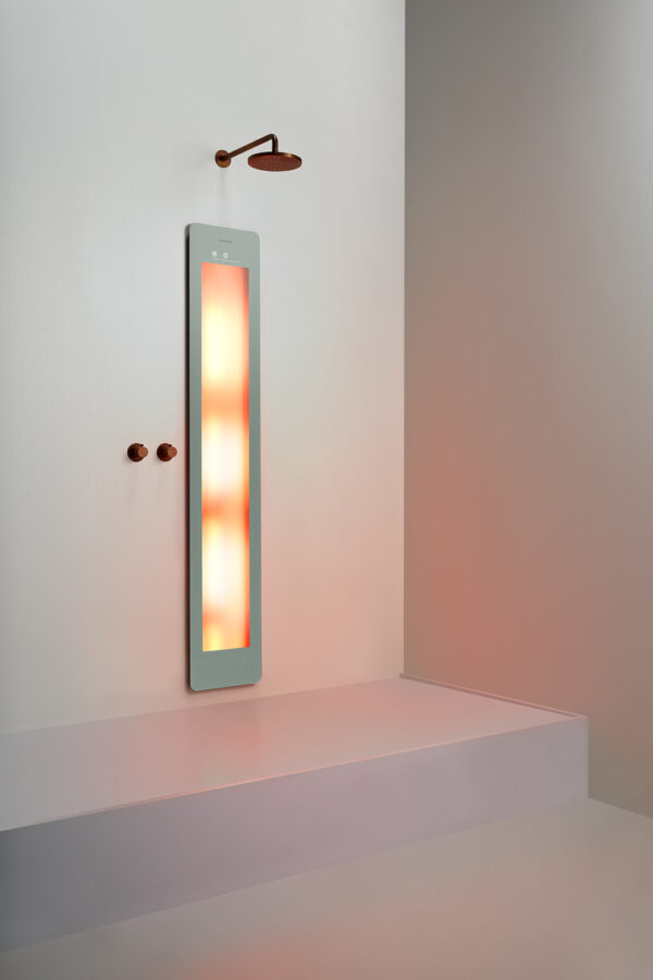 Sunshower Large Plus Grey - H 185 x B 33 x D 10 cm - Inbouw