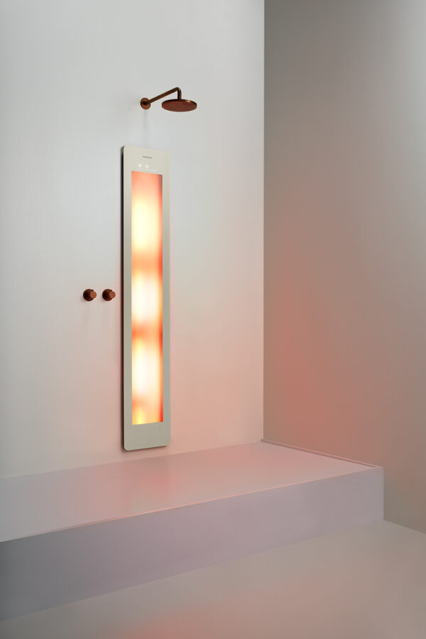Sunshower Large Plus Sand White - H 185 x B 33 x D 10 cm - Inbouw