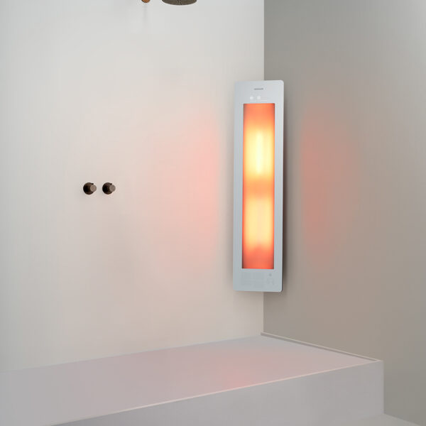 Sunshower Medium One White - H 140 x B 33 x D 25 cm - Opbouw hoek