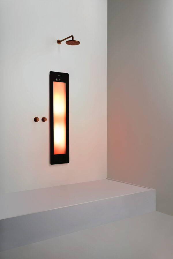 Sunshower Medium Plus Black - H 140 x B 33 x D 10 cm - Inbouw