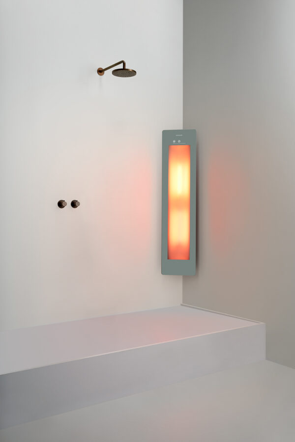 Sunshower Medium Plus Grey - H 140 x B 33 x D 25 cm - Opbouw hoek