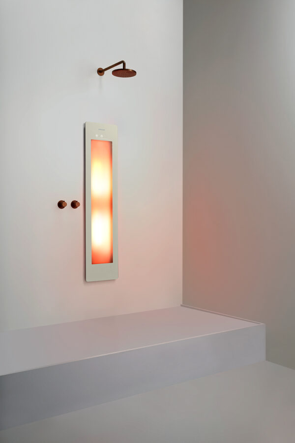 Sunshower Medium Plus Sand White - H 140 x B 33 x D 10 cm - Inbouw