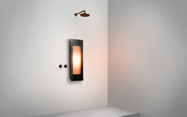 Sunshower Small Plus Black - H 95 x B 33 x D 12 cm - Opbouw vlak