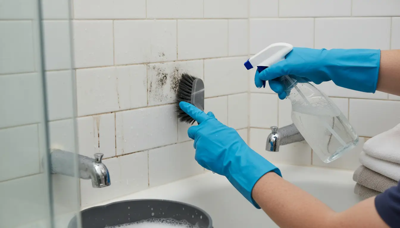 badkamer schimmel schoonmaken